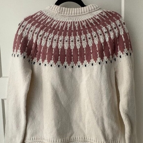 Madewell Fair Isle Keaton Pullover Sweater S Alpaca Blend Boho Soft Cozy Winter - Picture 2 of 6